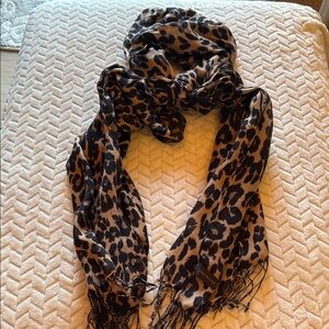 Lane Bryant Brown and Black Animal Print Scarf